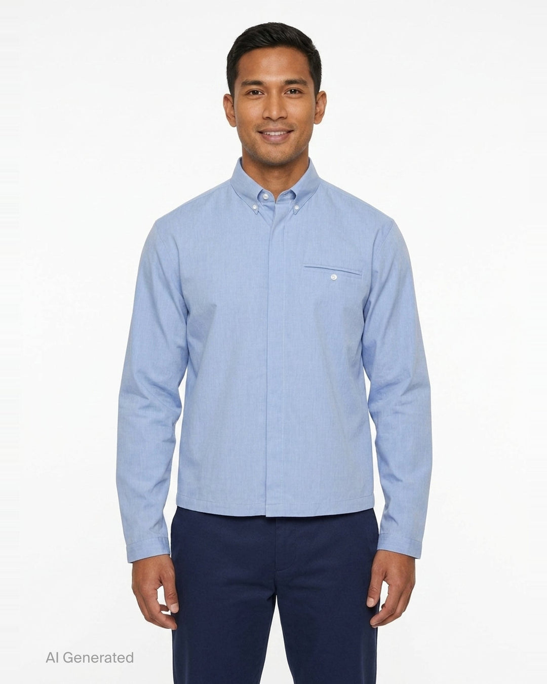 Cropped Boxy Long Sleeve Shirt | Dries Van Noten | Club21 - front