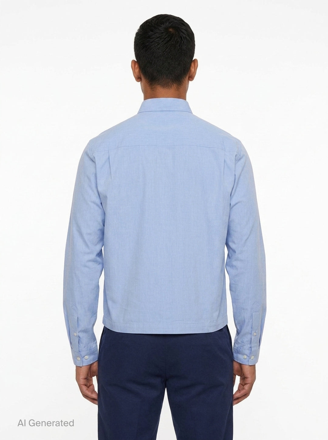 Cropped Boxy Long Sleeve Shirt | Dries Van Noten | Club21 - back