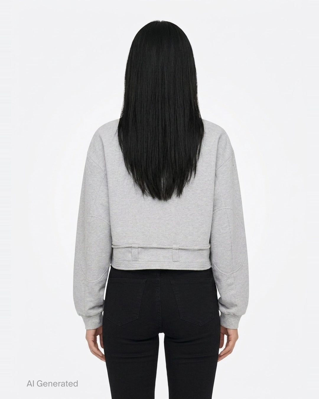 Cropped Sweatshirt With Belt Loops | Dries Van Noten | Club21 - back