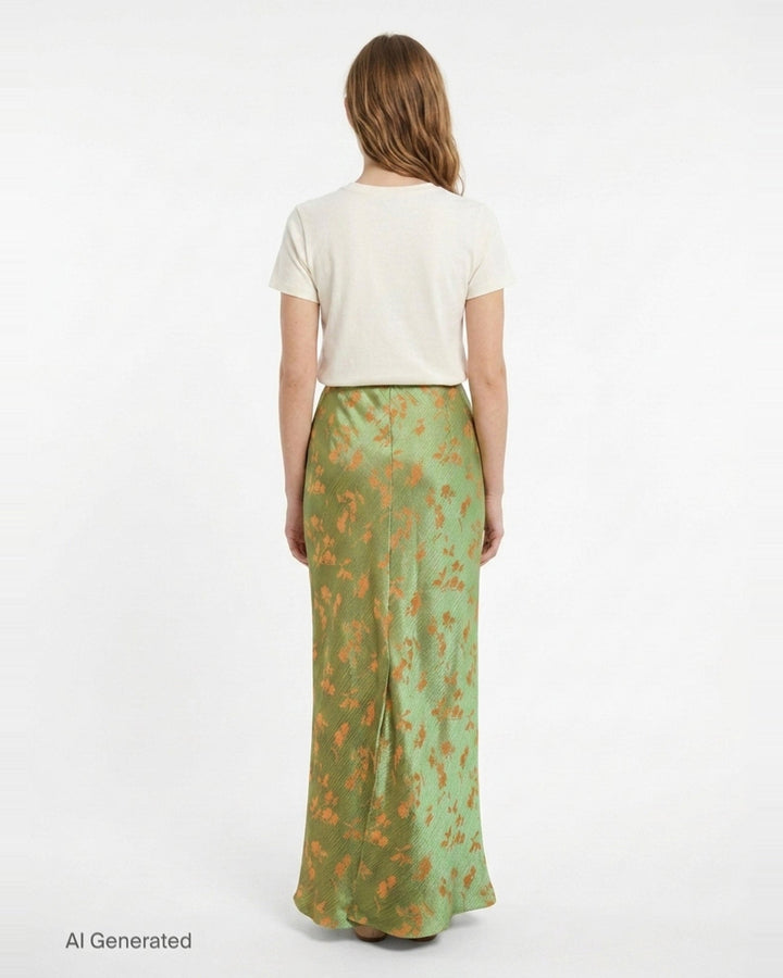 Floral Midi Bias Skirt | Dries Van Noten | Club21 - back