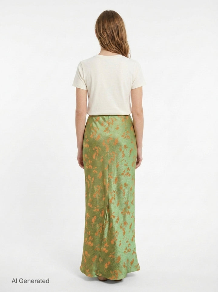 Floral Midi Bias Skirt | Dries Van Noten | Club21 - back