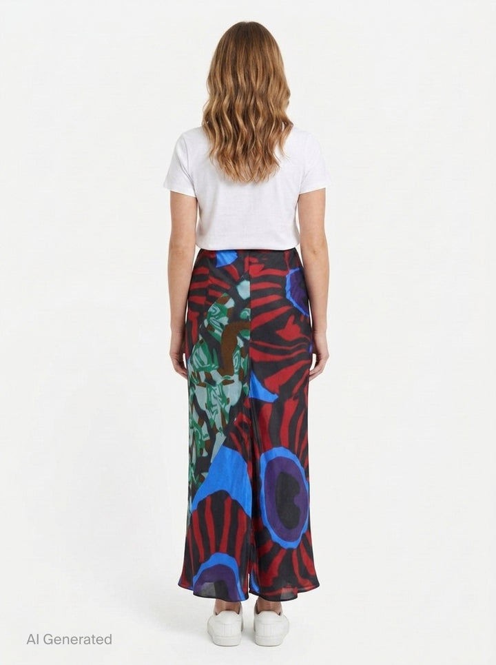 Floral Midi Bias Skirt | Dries Van Noten | Club21 - back
