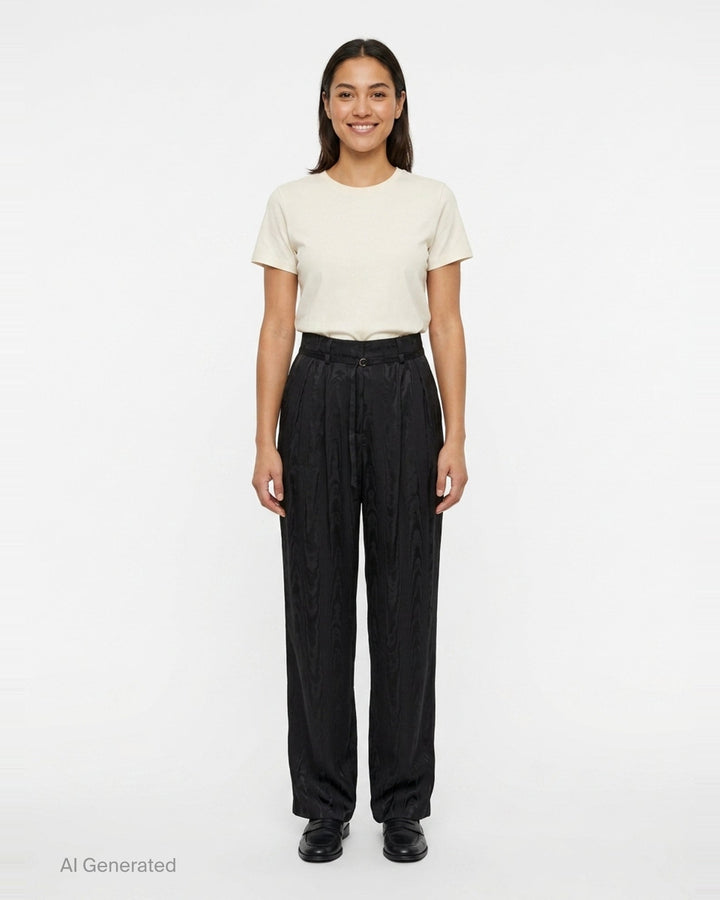 High Waisted Wide Leg Trousers | Dries Van Noten | Club21 - front