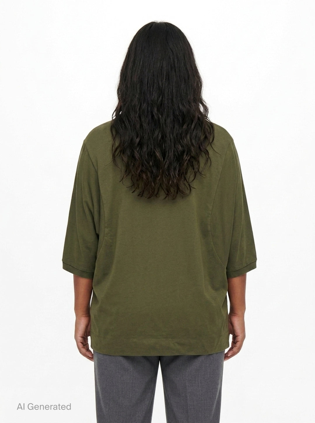 Loose Fit Cropped Sleeve Top | Dries Van Noten | Club21 - back