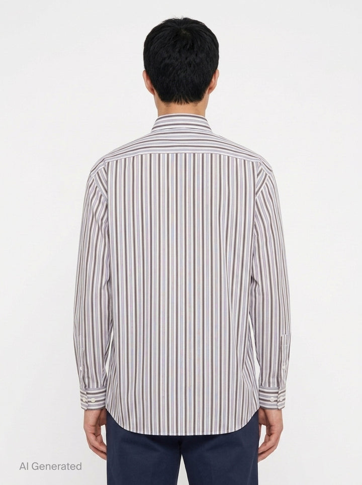 Loose Fit Long Sleeve Shirt | Dries Van Noten | Club21 - back