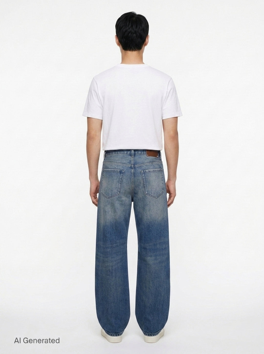 Loose Fit Mid Rise Straight Jeans | Dries Van Noten | Club21 - back
