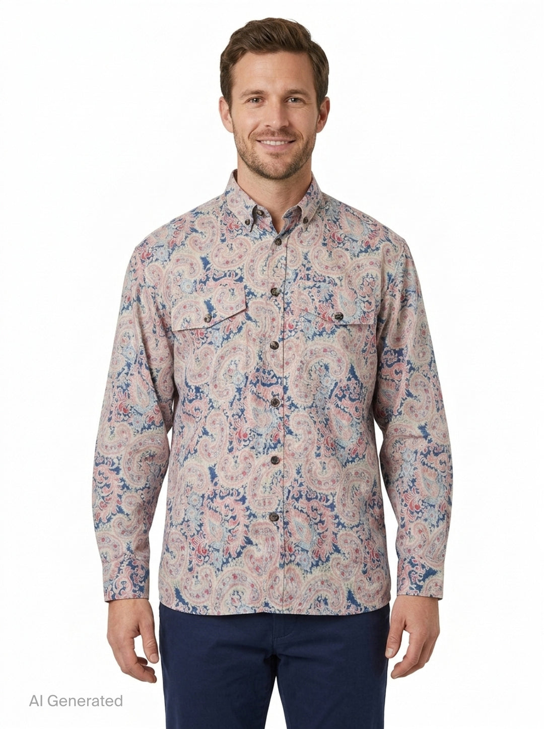 Loose Fit Paisley Long Sleeve Shirt | Dries Van Noten | Club21 - front