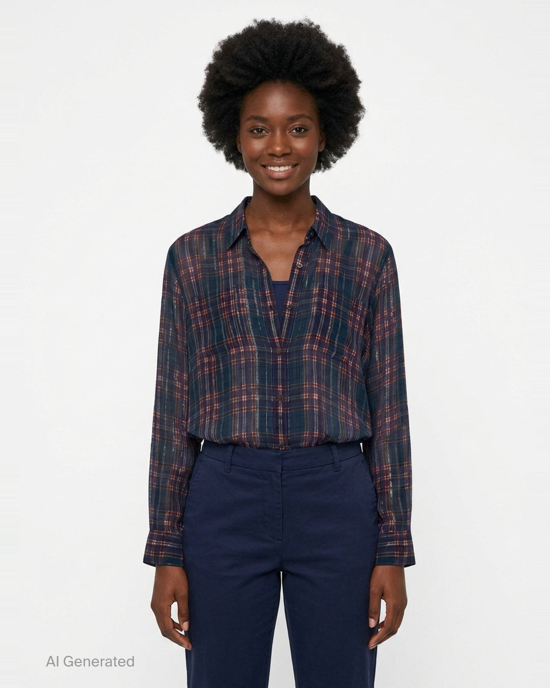 Loose Fit Plaid Button Shirt | Dries Van Noten | Club21 - front