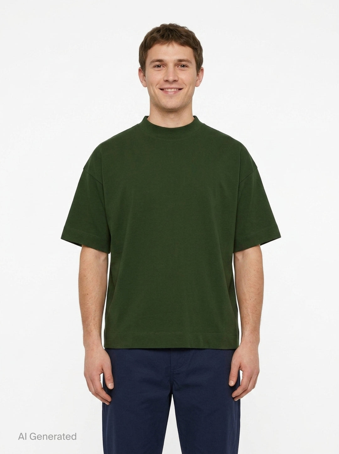 Oversized Mock Neck Tee | Dries Van Noten | Club21 - front