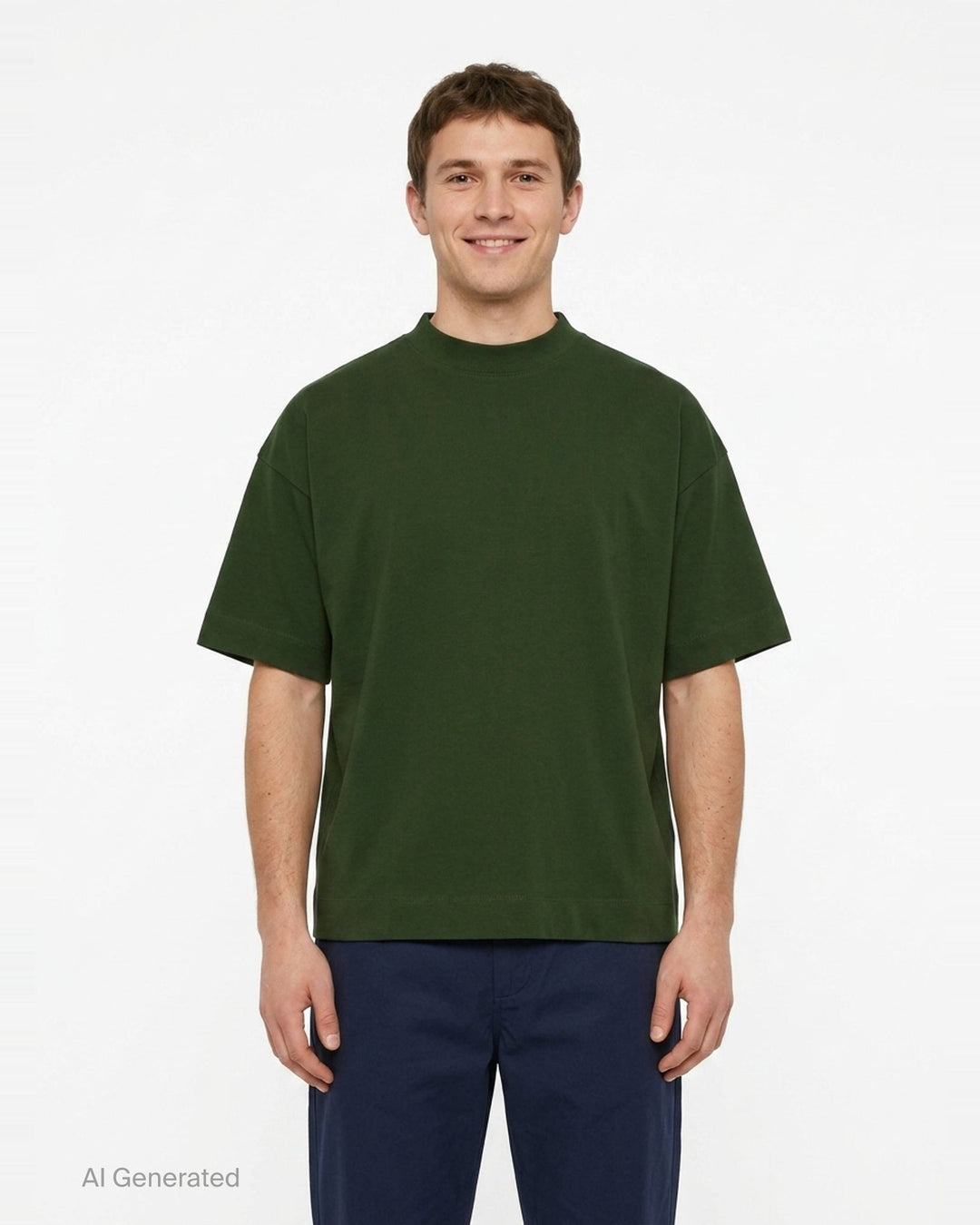 Oversized Mock Neck Tee | Dries Van Noten | Club21 - front
