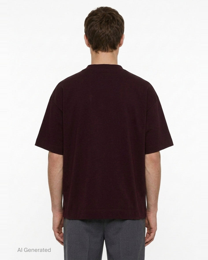 Oversized Mock Neck Tee | Dries Van Noten | Club21 - back