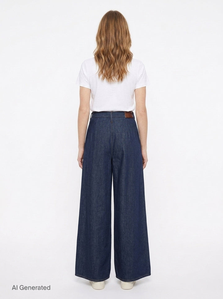Pleated Wide-Leg Jeans | Dries Van Noten | Club21 - back