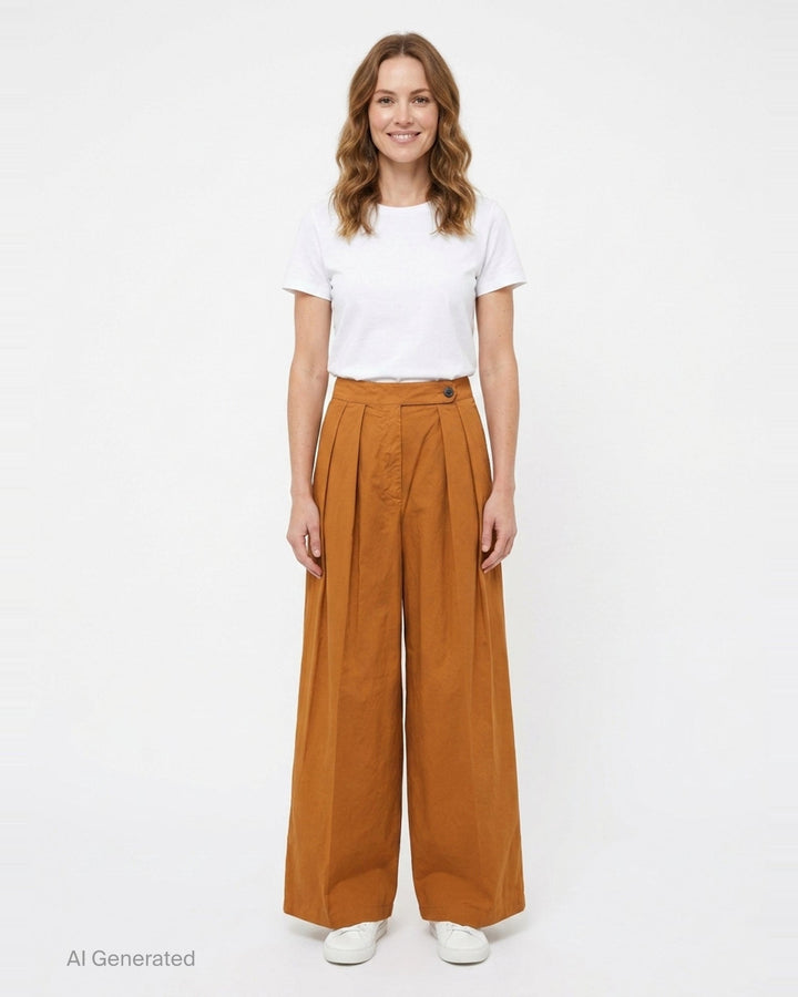 Pleated Wide-Leg Trousers | Dries Van Noten | Club21 - front