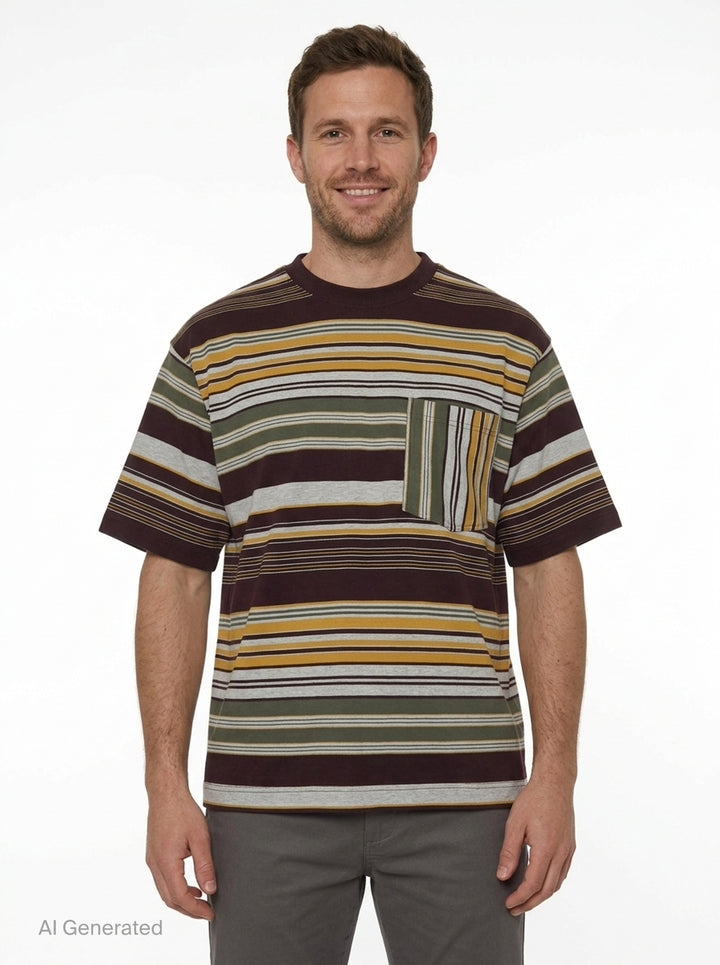 Striped Pocket T-Shirt | Dries Van Noten | Club21 - front