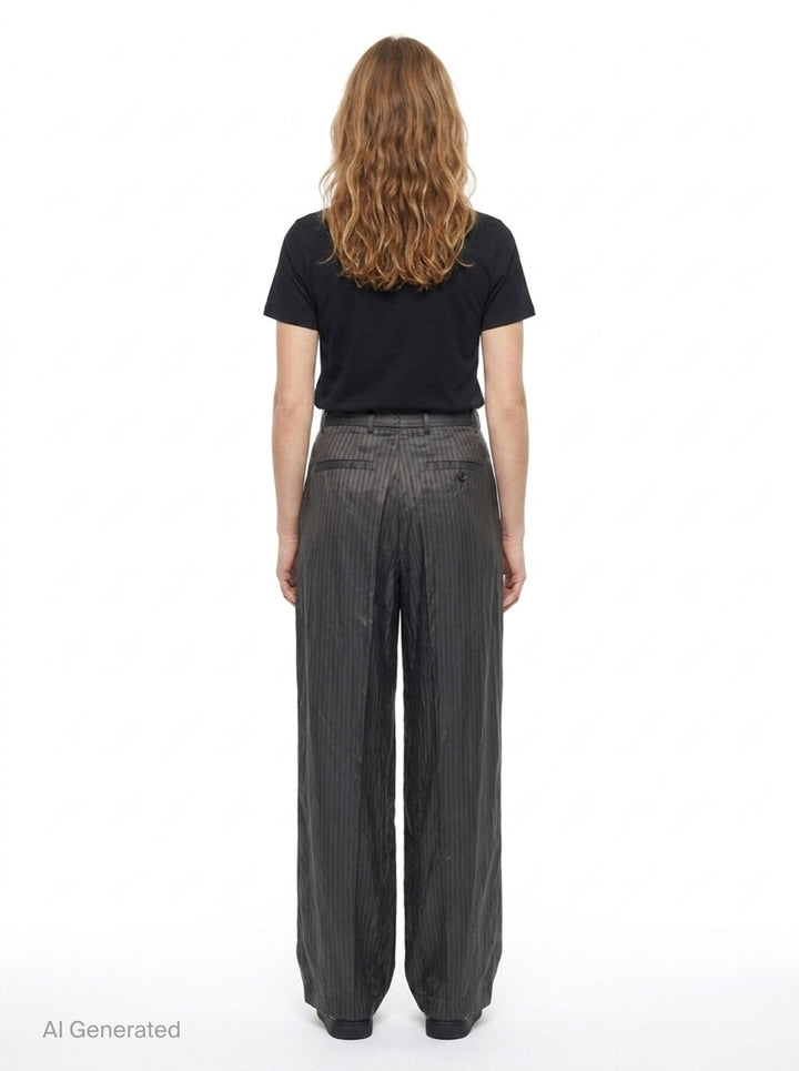 Wide Leg Casual Pants | Dries Van Noten | Club21 - back
