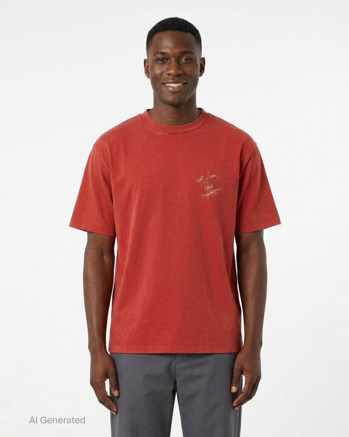 Not From Paris Slogan Tee | Drôle de Monsieur | Club21 - front