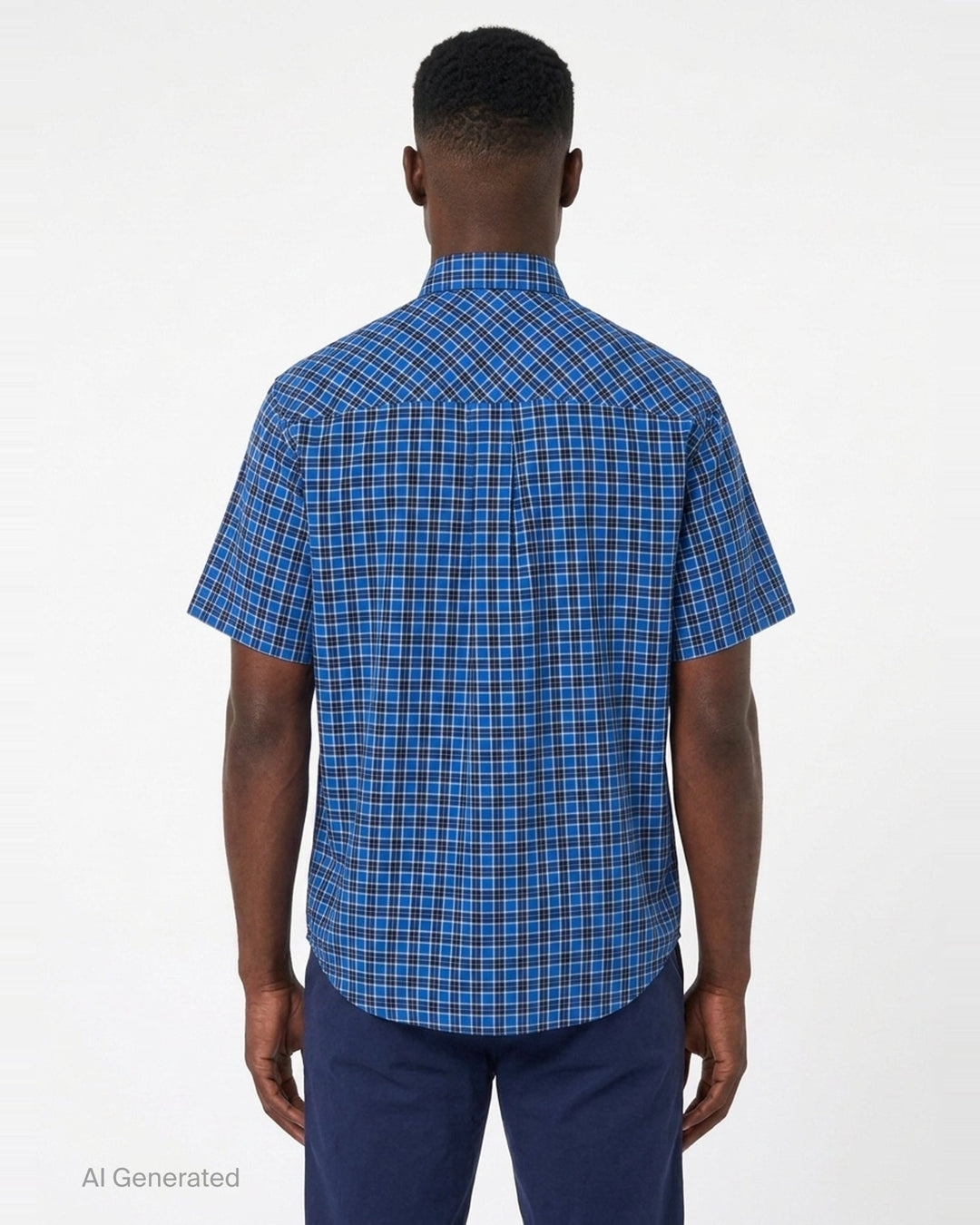Short Sleeve Check Shirt | Drôle de Monsieur | Club21 - back