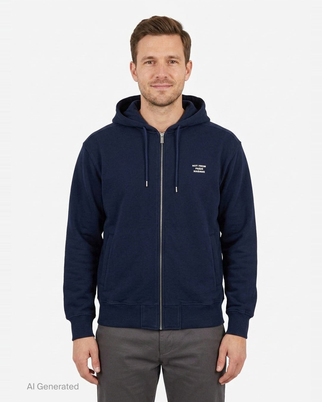Slogan Zip Hoodie | Drôle de Monsieur | Club21 - front
