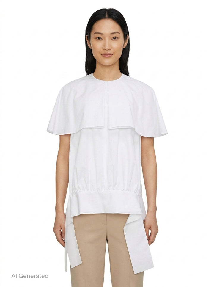Big Collar Pullover Blouse | Enfold | Club21 - front