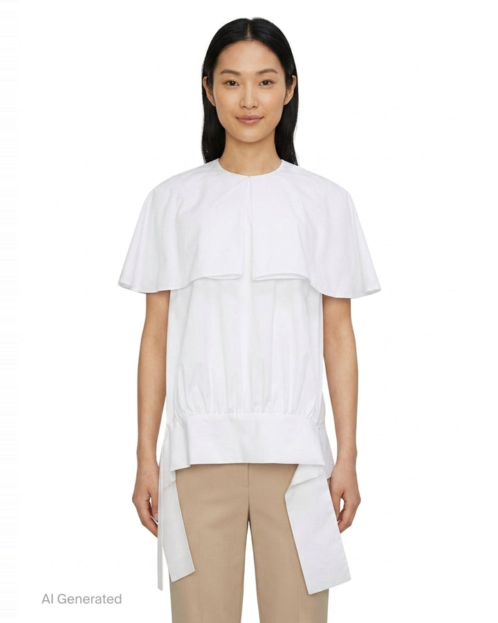 Big Collar Pullover Blouse | Enfold | Club21 - front
