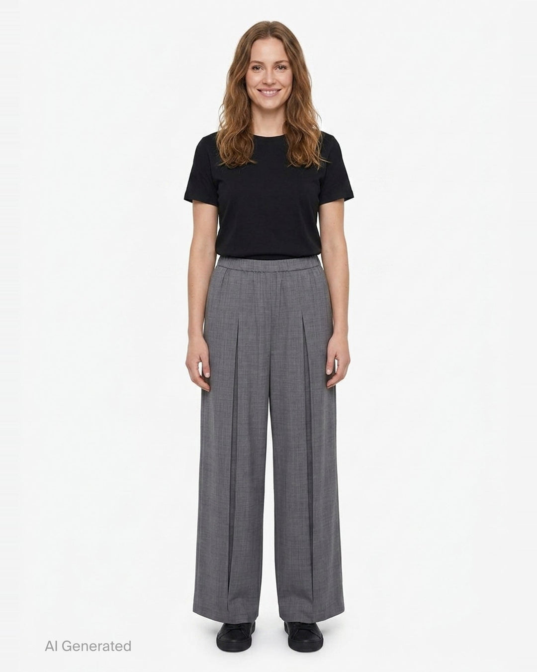 Box Pleated Wide-Leg Pants | Enfold | Club21 - front