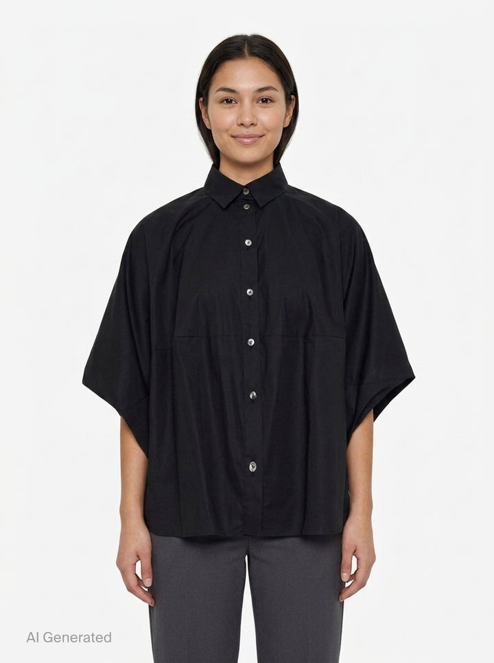 Draped Hexagon Shirt | Enfold | Club21 - front