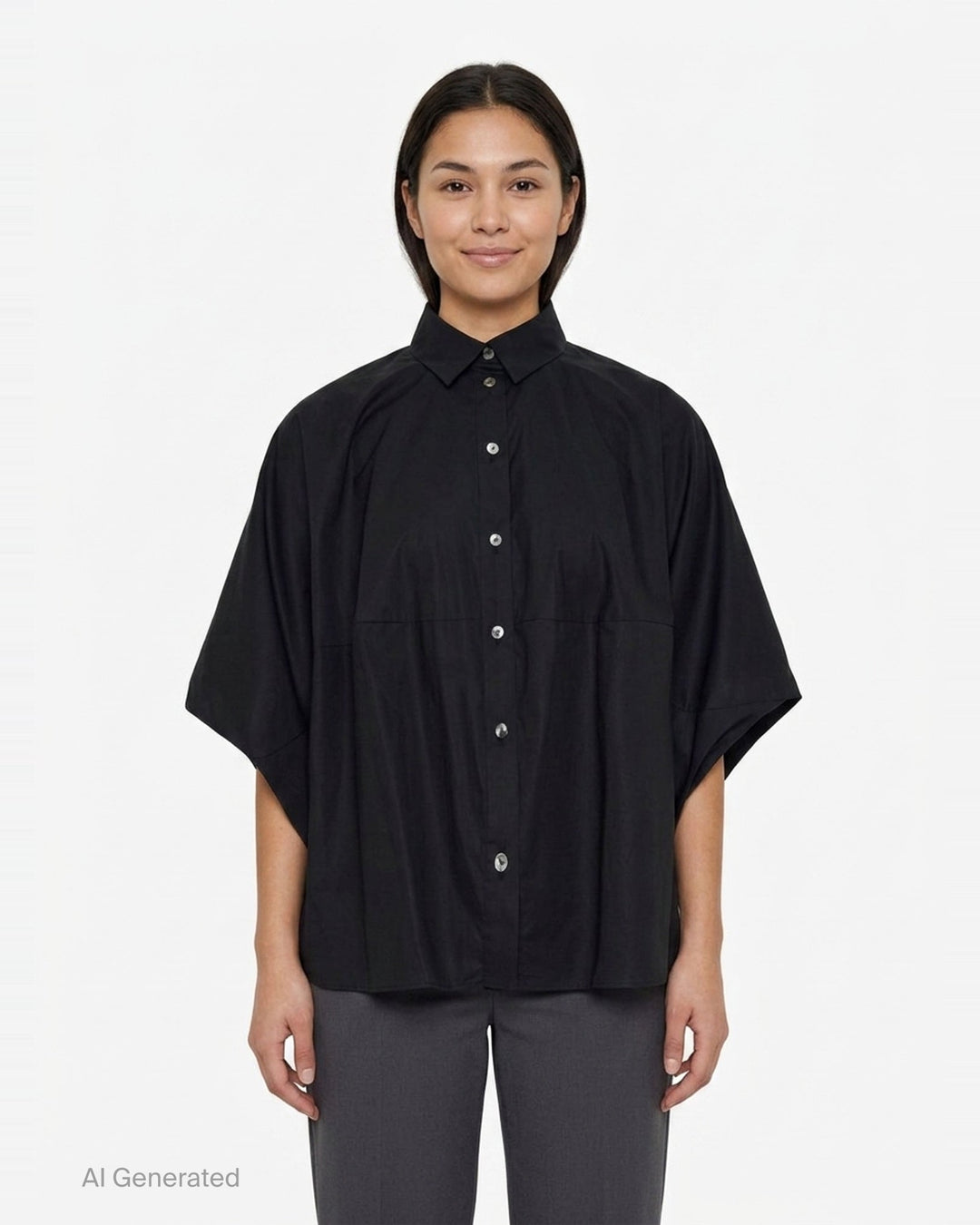 Draped Hexagon Shirt | Enfold | Club21 - front