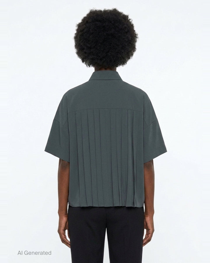 Pleated Wide Box Shirt | Enfold | Club21 - back