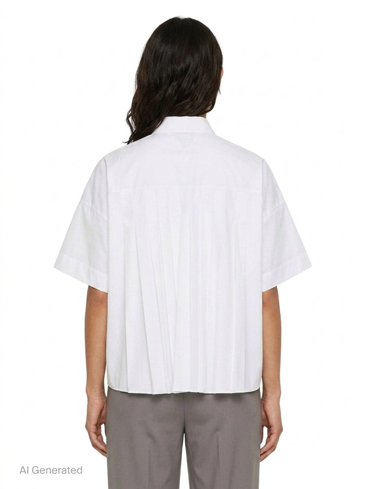 Pleated Wide Box Shirt | Enfold | Club21 - back