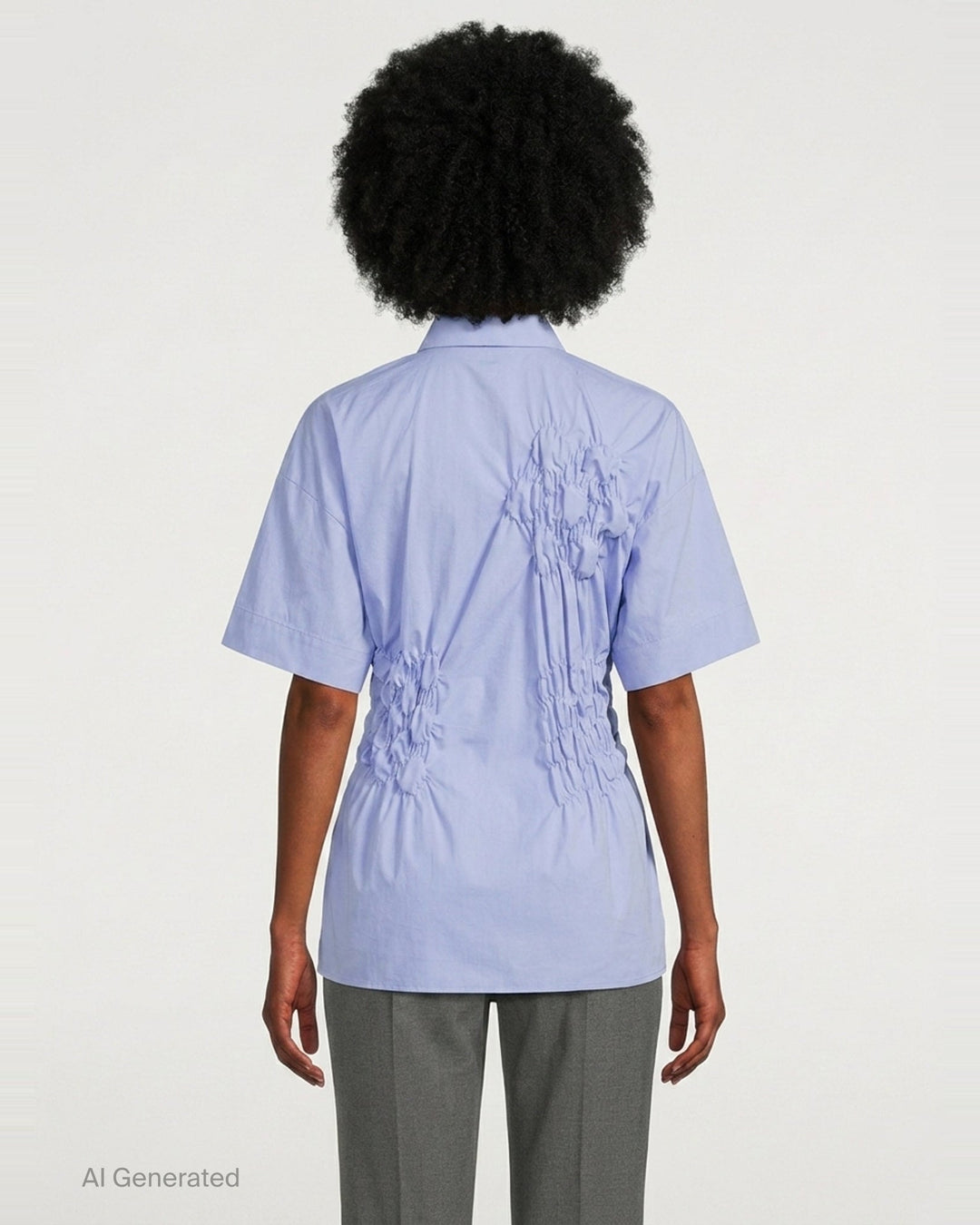 Shirring Detail Short Sleeve Shirt | Enfold | Club21 - back