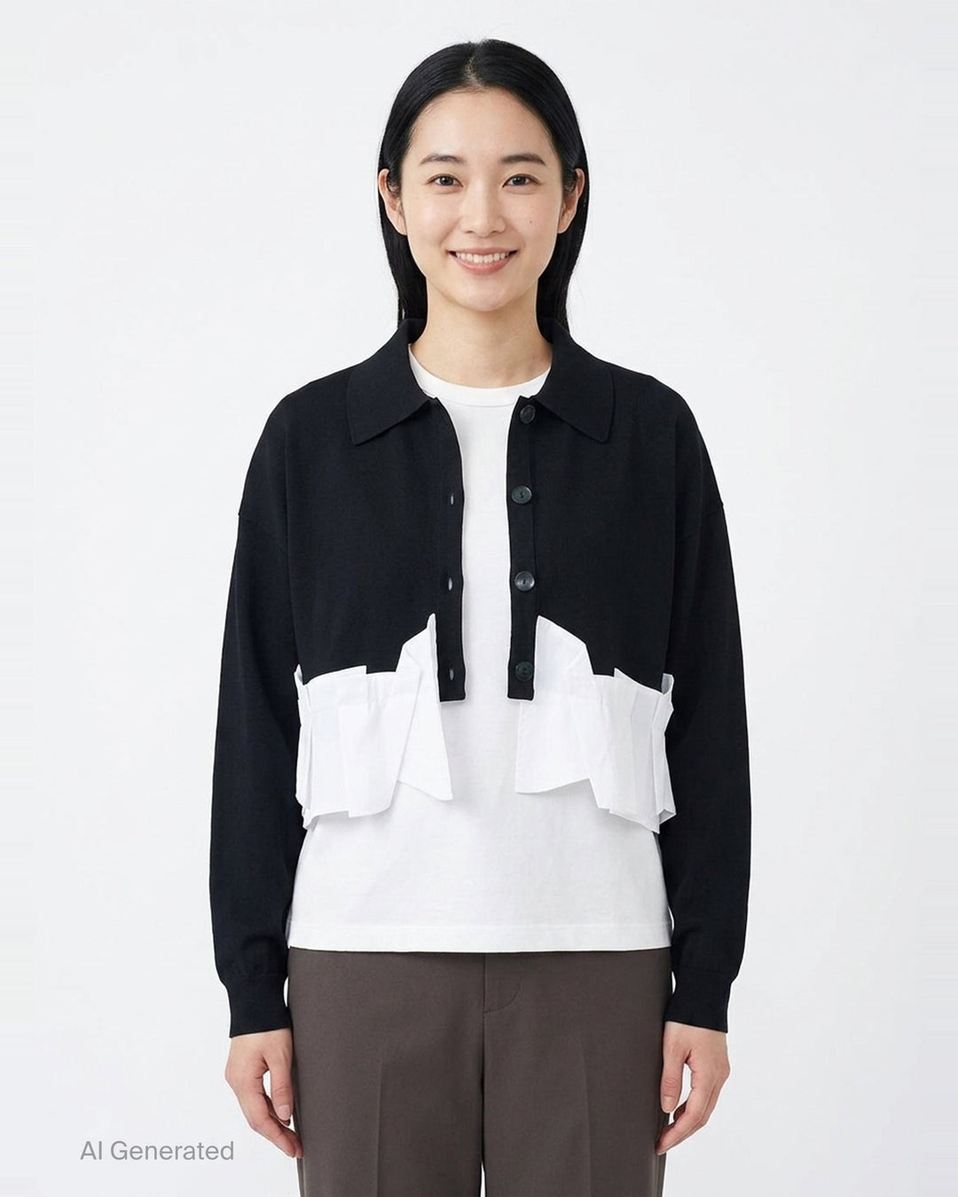 Tucked Docked Hem Cardigan | Enfold | Club21 - front