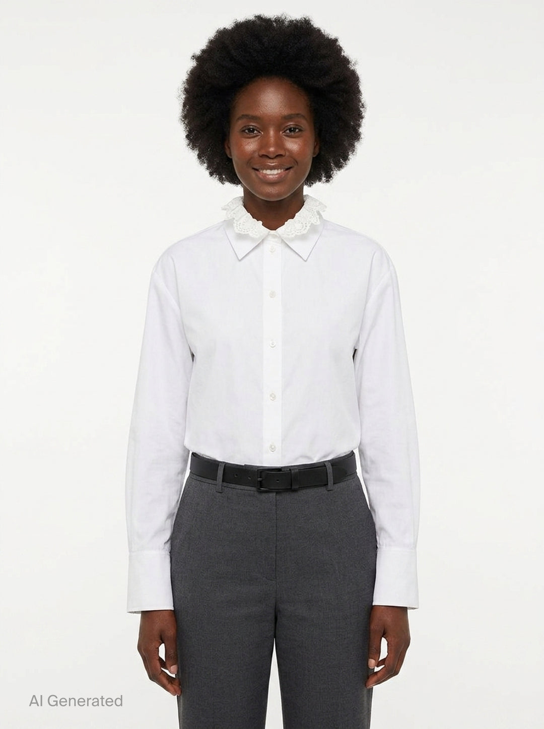 Cotton Poplin Long Sleeve Shirt | Erdem | Club21 - front