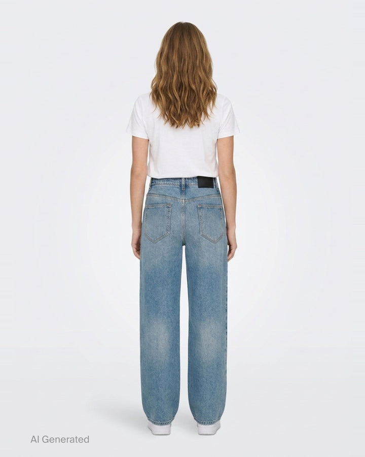 Embroidered Floral Straight Jeans | Erdem | Club21 - back