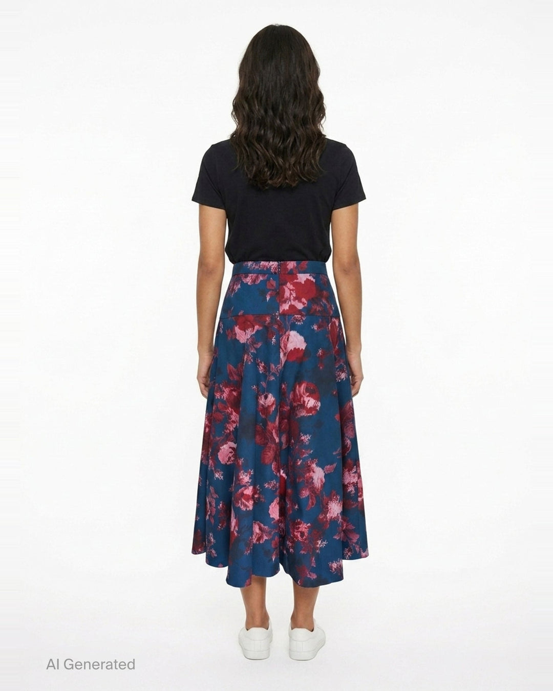 Heavy Cotton Poplin A-Line Midi Skirt | Erdem | Club21 - back