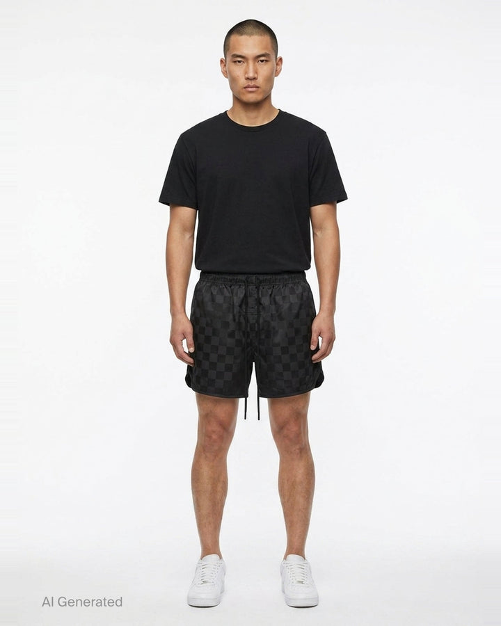 Checkered Gym Shorts | Fear of God Essentials | Club21 - front