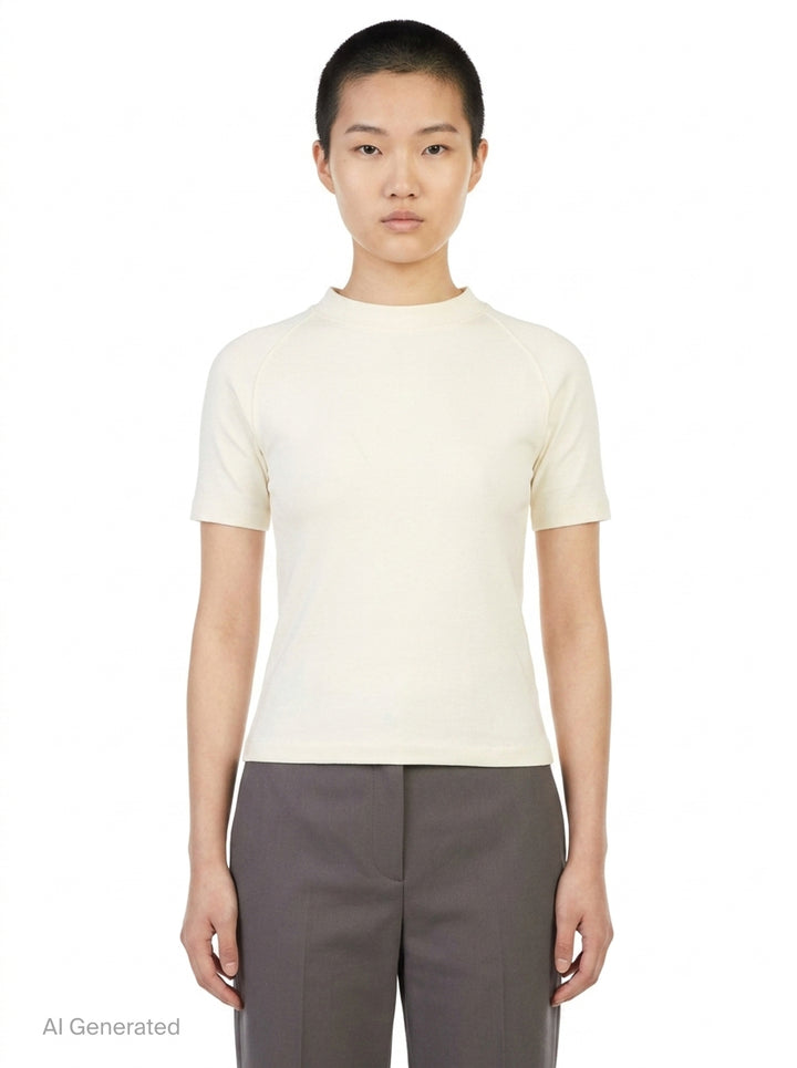 Shrunken Mock Neck Tee | Fear of God Essentials | Club21 - front