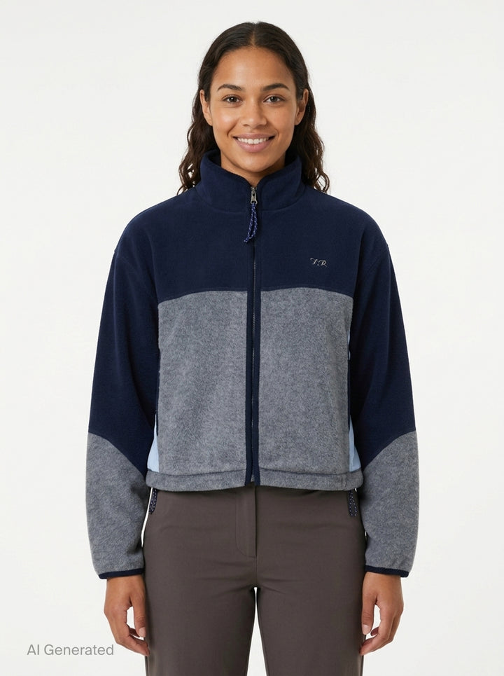 Color Block Fleece Jacket | Fritur | Club21 - front