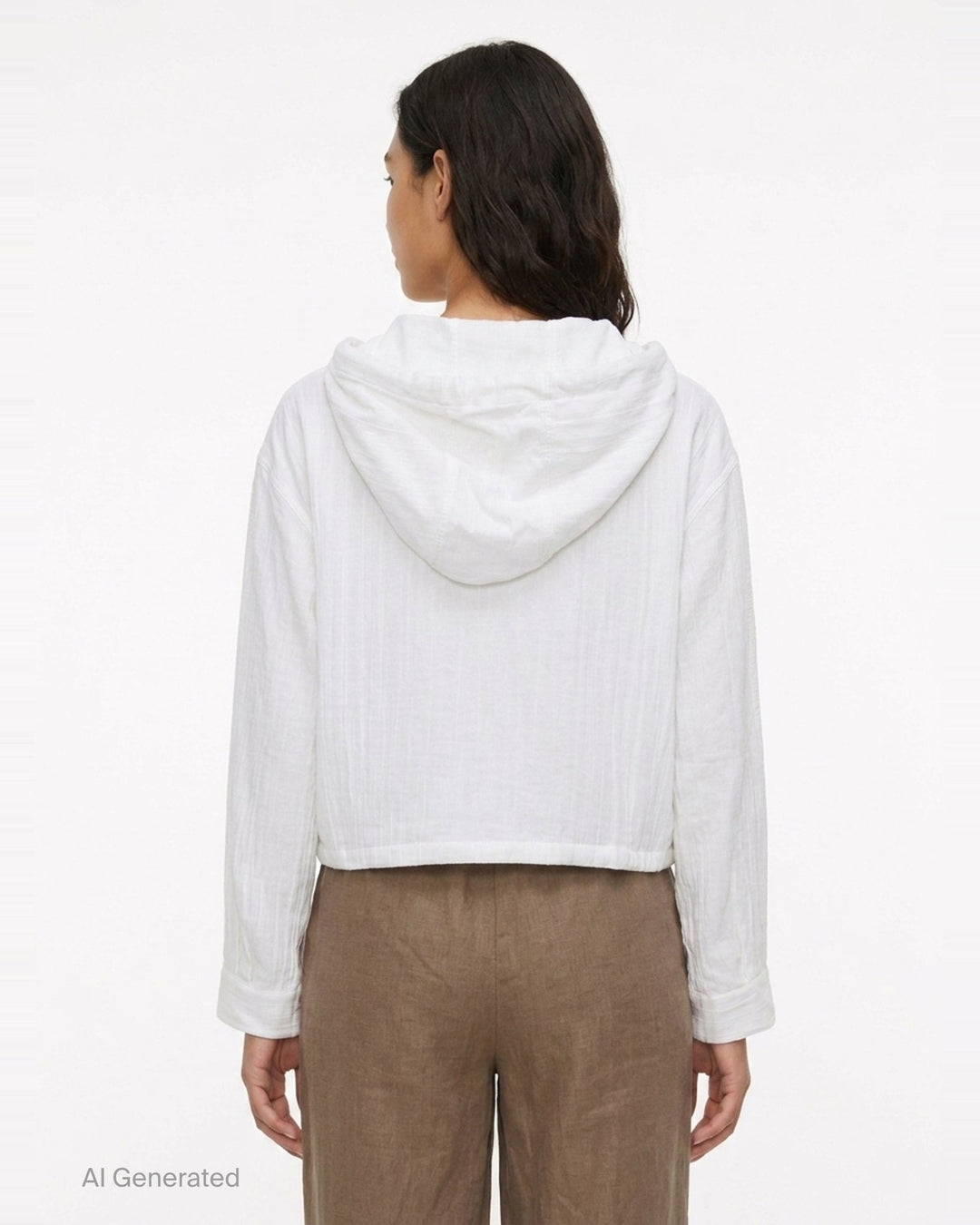 Crochet Lace Hoodie Shirt | Fritur | Club21 - back