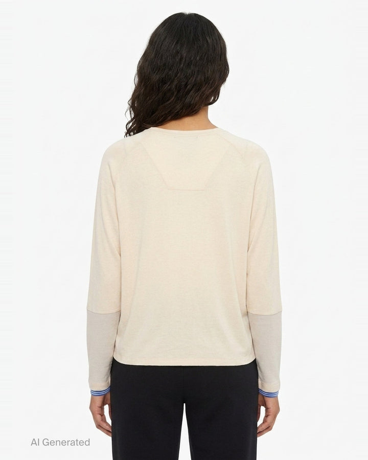 Layered Long Sleeve Tee | Fritur | Club21 - back