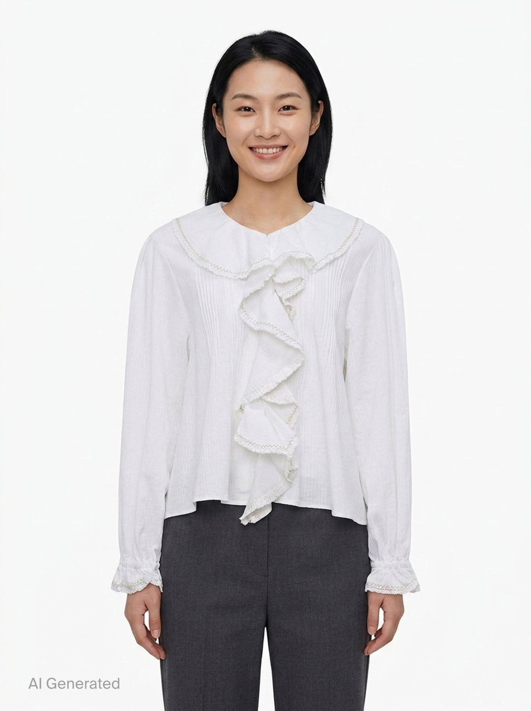 Vivi Frill Blouse | Fritur | Club21 - front