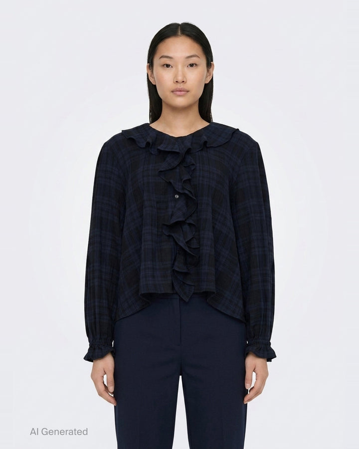 Vivi Frill Blouse | Fritur | Club21 - front