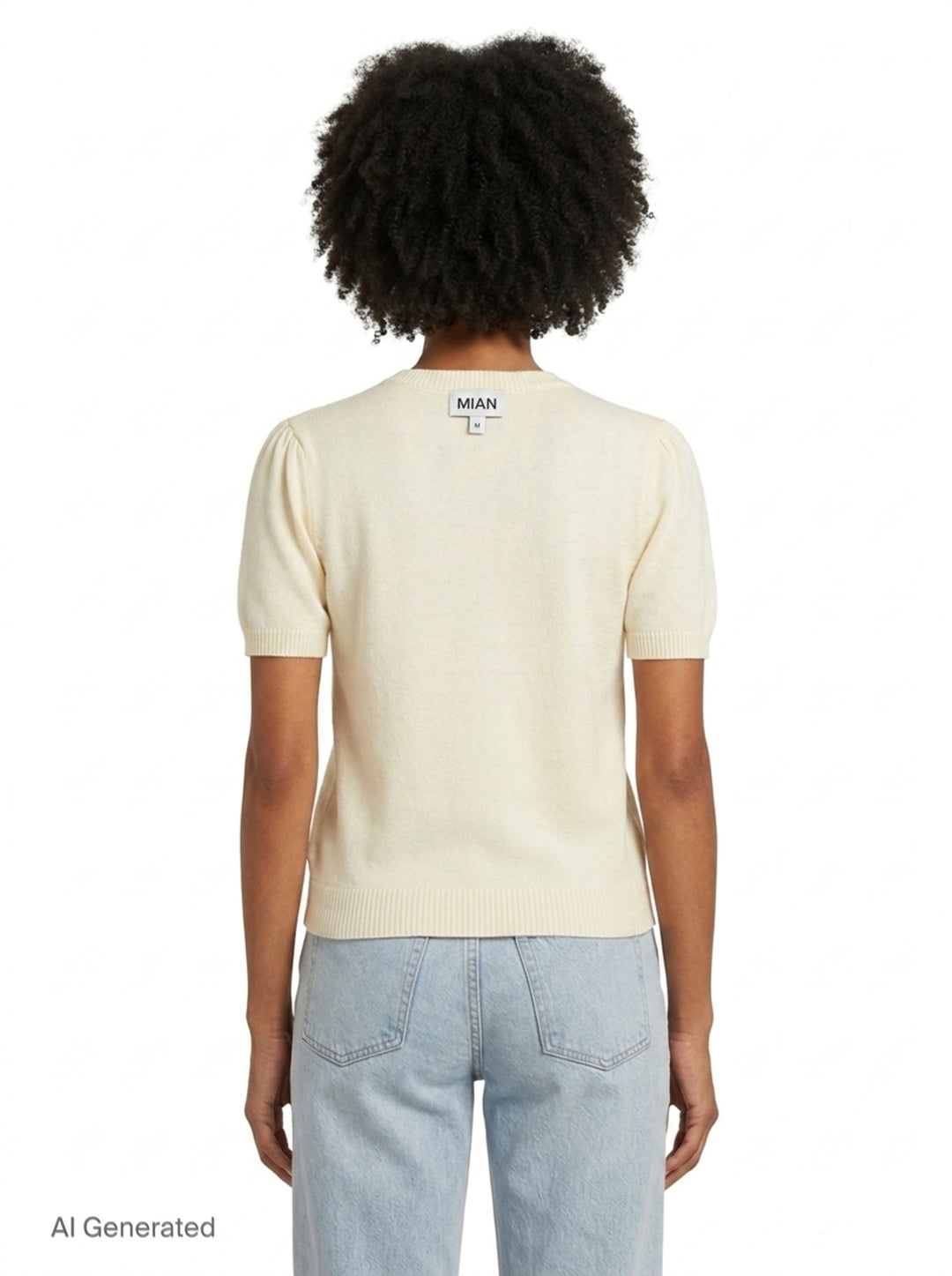 Argyle Knit T-Shirt | Ganni | Club21 - back