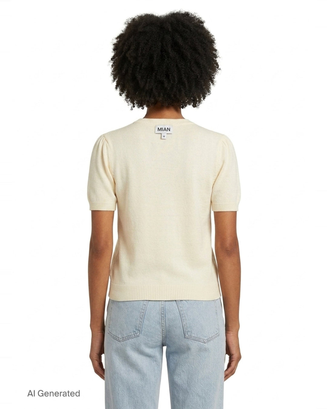Argyle Knit T-Shirt | Ganni | Club21 - back