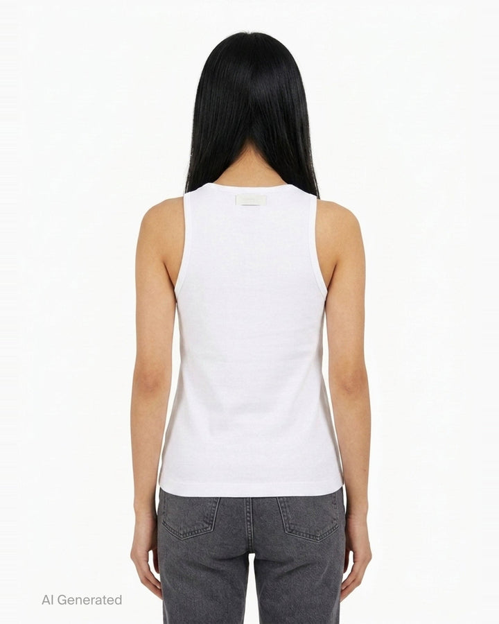 Cherry Print Rib Tank | Ganni | Club21 - back
