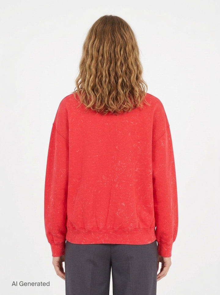 Cherry Washed Crewneck Sweatshirt | Ganni | Club21 - back