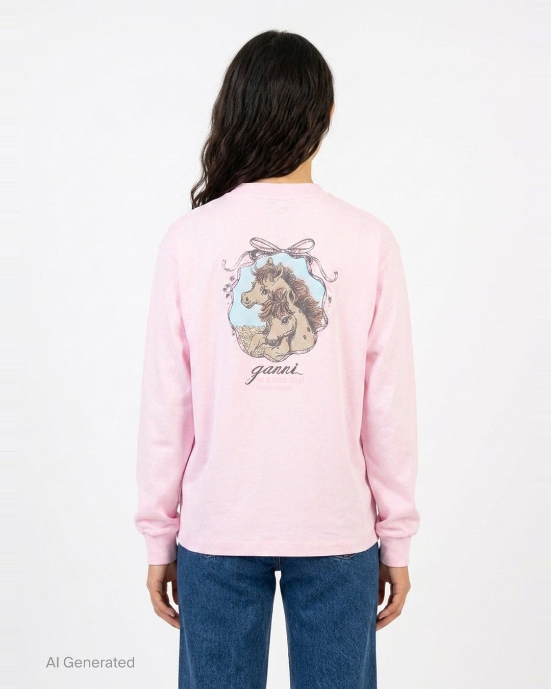 Future Jersey Long Sleeve Tee | Ganni | Club21 - back