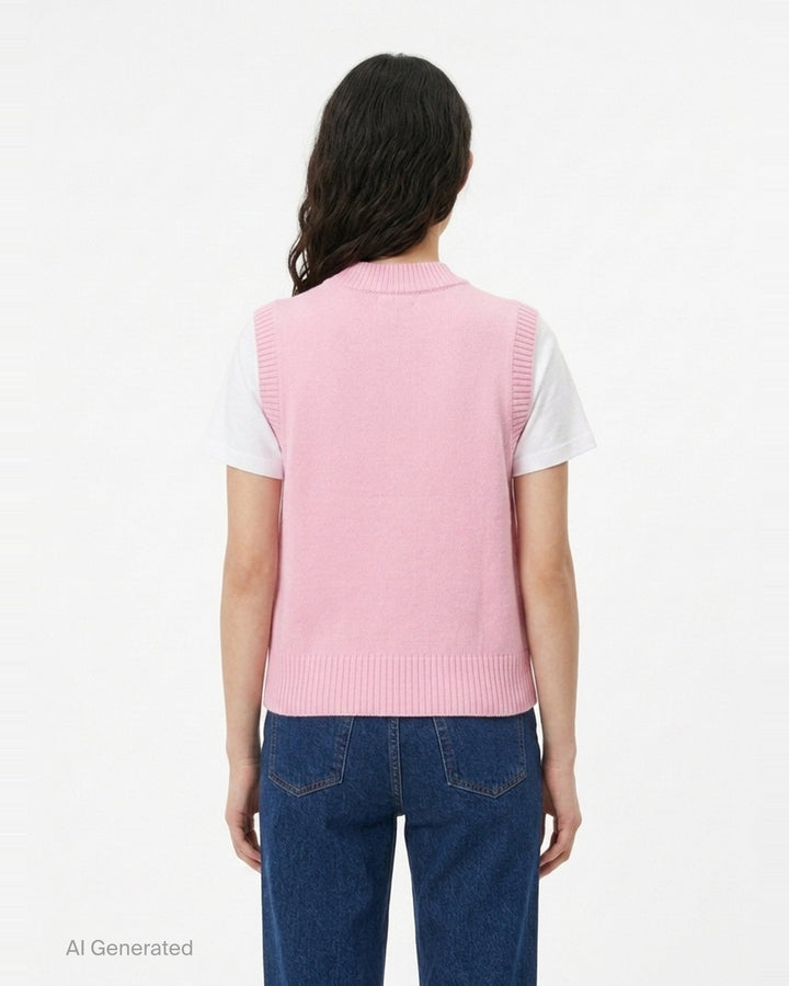 Graphic Wool Vest | Ganni | Club21 - back