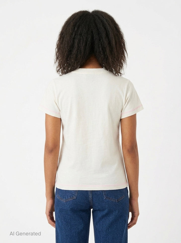 Horse Graphic Baby Tee | Ganni | Club21 - back