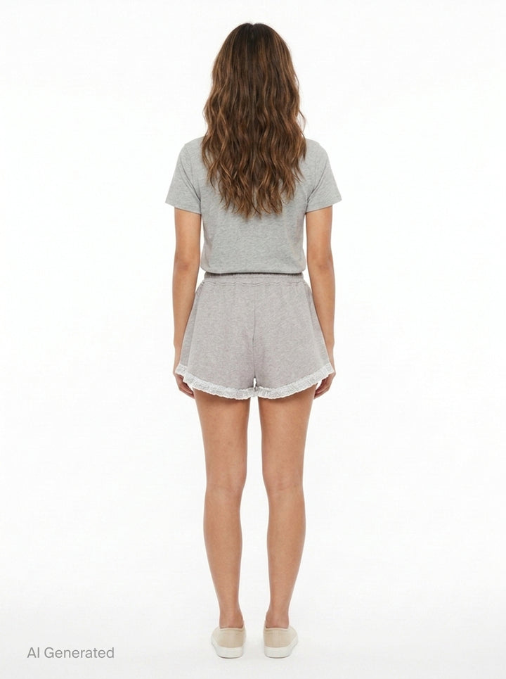 Isoli Ruffle Shorts | Ganni | Club21 - back