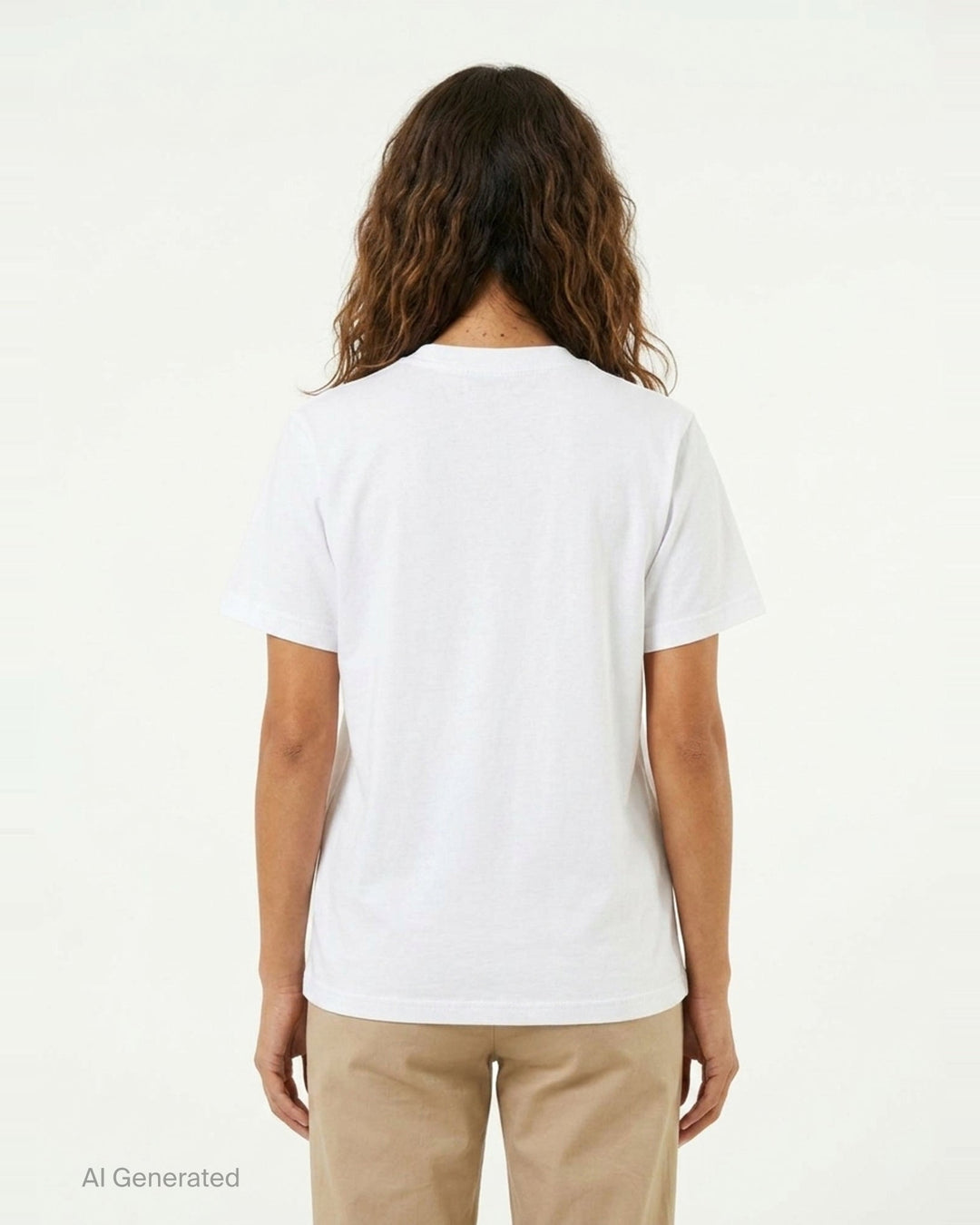 Ganni white relaxed cotton t-shirt with collegiate 'Ganni' lettering above a distressed graphic of two fuzzy bears wearing mushroom caps, with 'Have a nice day! Please recycle' text beneath - back
